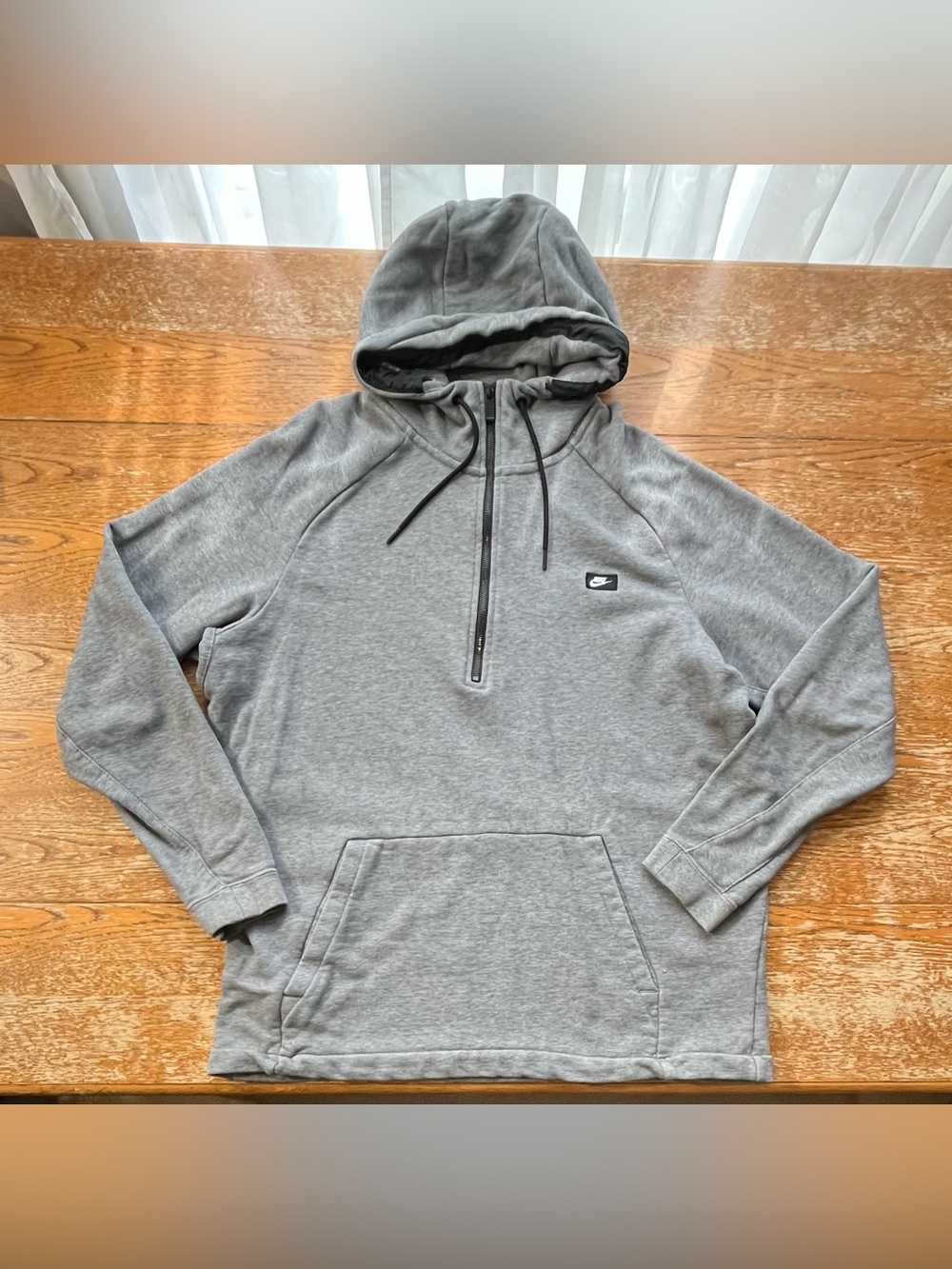 Nike Quarter Zip Hoodie Sweatshirt Gray Carbon Heather Size XXL Mens